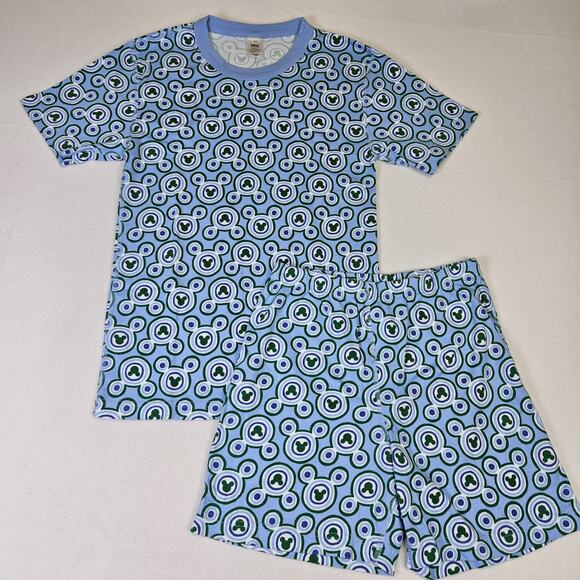 Disney Hanna Andersson Collection Adult S Organic Short John Pajama Set Mickey - Picture 2 of 16